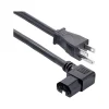 StarTech 8' NEMA 5-15P to Right Angle C15 Power Cable, Male to Female, Black (PXT515C158RA)