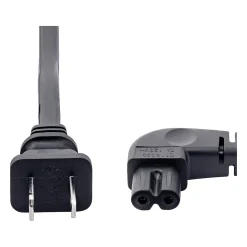 StarTech 6' NEMA 1-15P to Right Angle C7 Laptop Power Cord, Black (PXT101NB-STRA-6F)