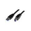 StarTech 16.4' USB 3.0 A to USB 3.0 B Male to Male Cable, Black (USB3SAB5M)
