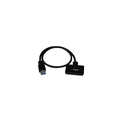 StarTech 8.3" USB 3.0 to 2.5" SATA III Hard Drive Adapter, Male to Male, Black (USB3S2SAT3CB)