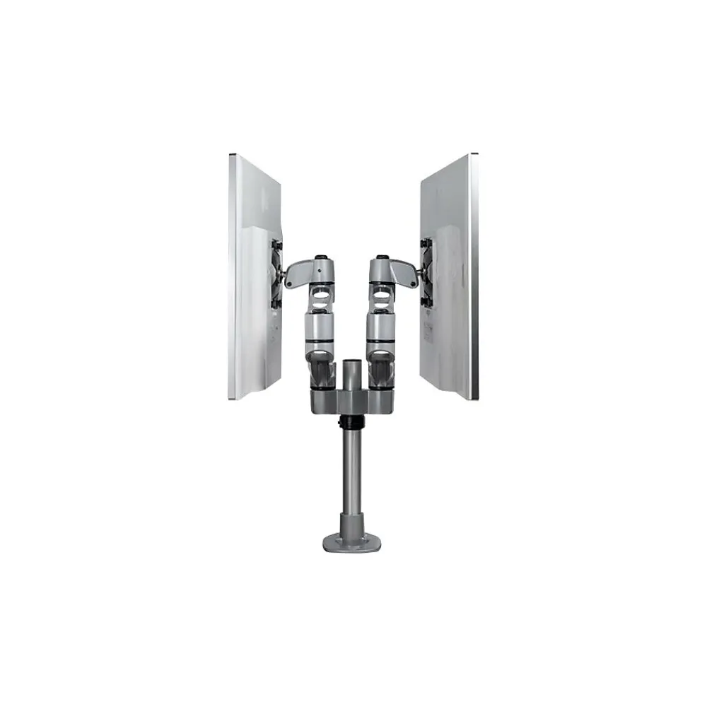 Discount StarTech Desk Mount Dual Monitor Arm - Premium - For up to 27" Monitors, Up, Silver (ARMDUALPS)