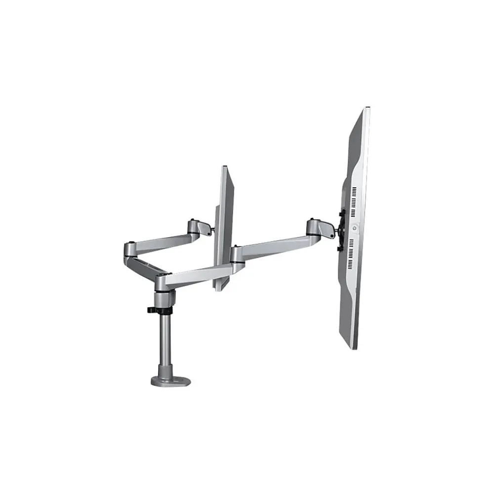 Discount StarTech Desk Mount Dual Monitor Arm - Premium - For up to 27" Monitors, Up, Silver (ARMDUALPS)
