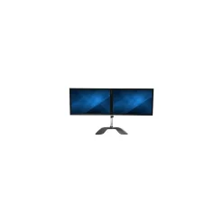 Hot StarTech Dual Monitor Stand - Articulating - For Up to 32" Monitors, Black/Silver (ARMDUALSS)