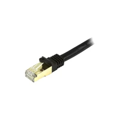 StarTech 12ft Black Cat6a Shielded Patch Cable, Cat6a Ethernet Cable, 12 ft Cat 6a STP Cable, Snagless RJ45 Ethernet Cord