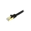 StarTech 8ft Black Cat6a Shielded Patch Cable, Cat6a Ethernet Cable, 8 ft Cat 6a STP Cable, Snagless RJ45 Ethernet Cord