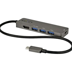 StarTech USB-C Multiport Adapter, Black/Gray (DKT30CHPD3)