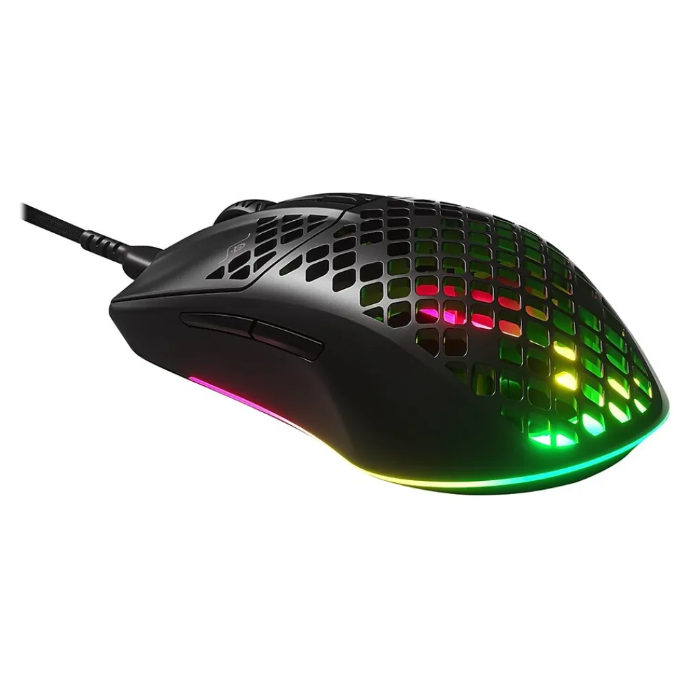 Outlet SteelSeries AEROX 3 Optical USB Gaming Mouse, Onyx Black Matte (62611)