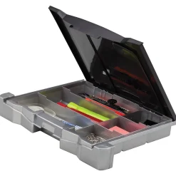 File Storage|Storex File Box with Pull-Out Tray, Letter Size, Black (61523E02C)