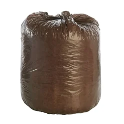 Controlled Life Cycle 39 Gallon Industrial Trash Bag, 33" x 44", Low Density, 1.1 mil, Brown, 40 Bags/Box (STOG3344B11)<Stout Online