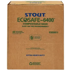 EcoSafe-6400 30 Gallon Compostable Industrial Trash Bag, 30