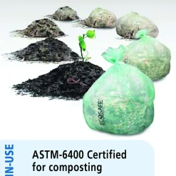 EcoSafe-6400 64 Gallon Compostable Industrial Trash Bag, 48
