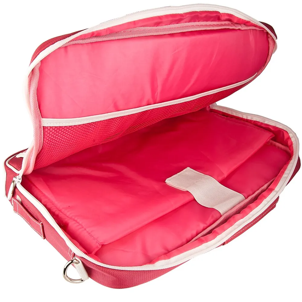 SumacLife 14 Inch Business Messenger Briefcase Laptop Case, Pink (PT_NBKLEA734_W1)<Vangoddy Discount