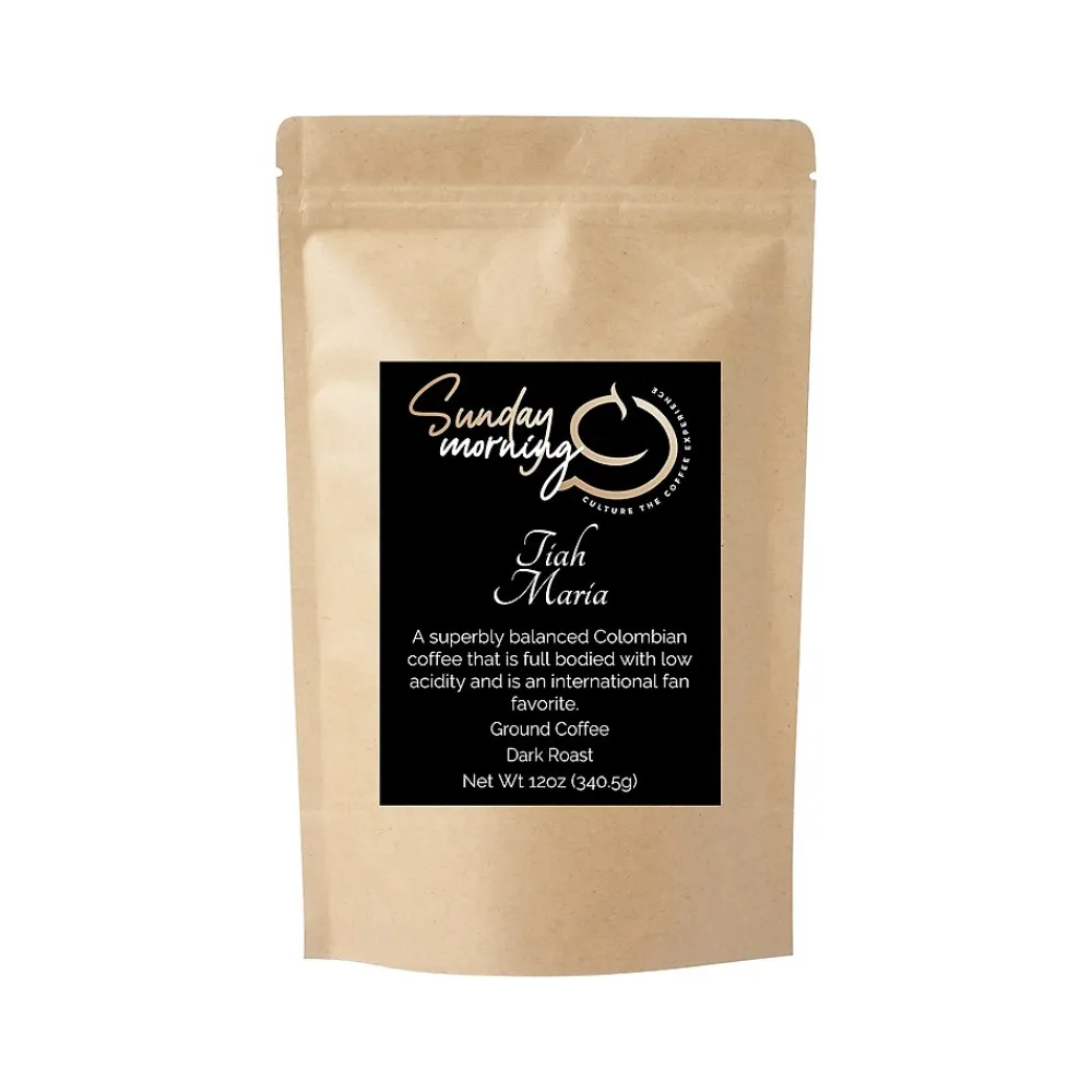 Sunday Morning Coffee Tiah Maria, Dark Roast, 12 oz. (V1-AJ9Z-MUNN)