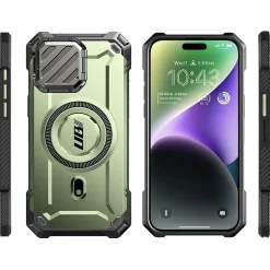 SUPCASE Unicorn Beetle MAG XT MagSafe Rugged Case for iPhone 15 Pro Max, Shock-Absorbing, Dark Green (SPH23MX67MGXTGN)