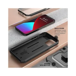 SUPCASE Unicorn Beetle Pro Rugged Case for iPhone 12 Pro Max, Black (SUP-iPhone2020-6.7-UBPro-SP-Black)