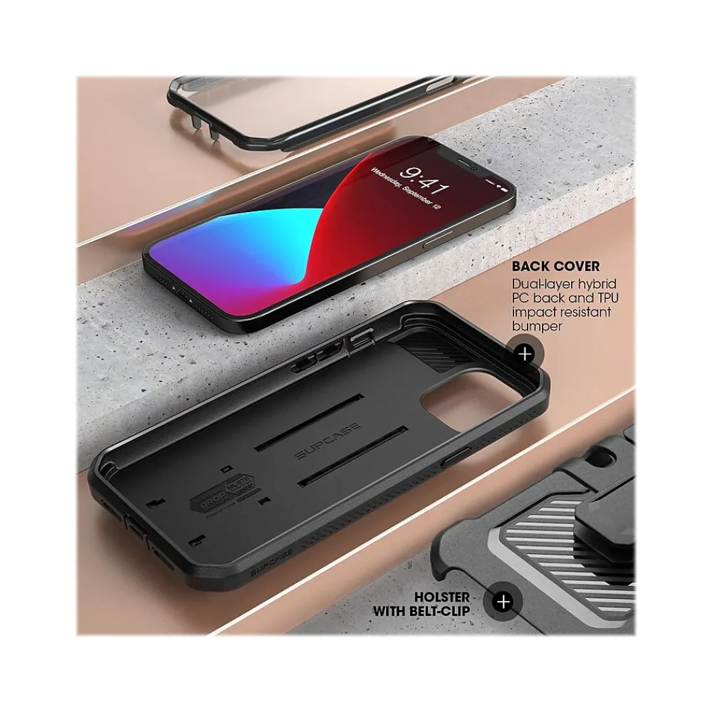 SUPCASE Unicorn Beetle Pro Rugged Case for iPhone 12 Pro Max, Black (SUP-iPhone2020-6.7-UBPro-SP-Black)