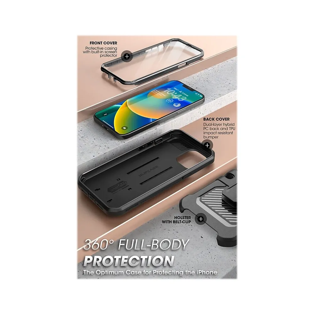 SUPCASE Unicorn Beetle PRO Black Rugged Case for iPhone 14 (SUP-iPhone2021/22-6.1-UBPro-SP-Black)