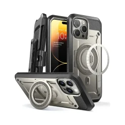 SUPCASE Unicorn Beetle PRO MAG Rugged Case for iPhone 15 Pro Max, Shock-Absorbing, Titan Gray