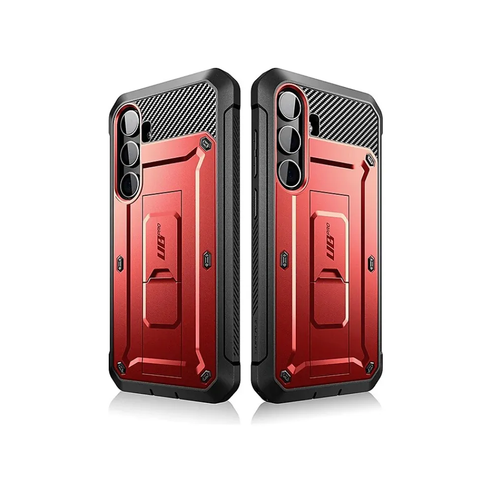SUPCASE Unicorn Beetle Pro Rugged Case for Samsung Galaxy S24, Shock Absorbing, Metallic Red (GS24UBPR2SRD)