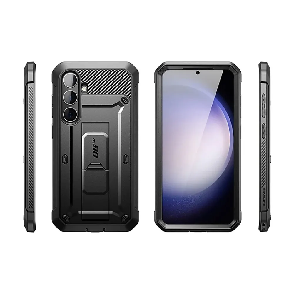 SUPCASE Unicorn Beetle Pro Rugged Case for Samsung Galaxy S24, Shock Absorbing, Black (GS24UBPR2SBK)