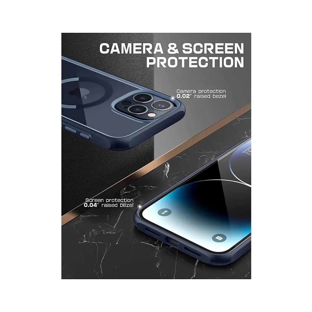 SUPCASE Unicorn Beetle Slim MagSafe Phone Case for iPhone 15 Pro, Blue (SUP-iPhone2023Pro-6.1-UBMag-Navy)