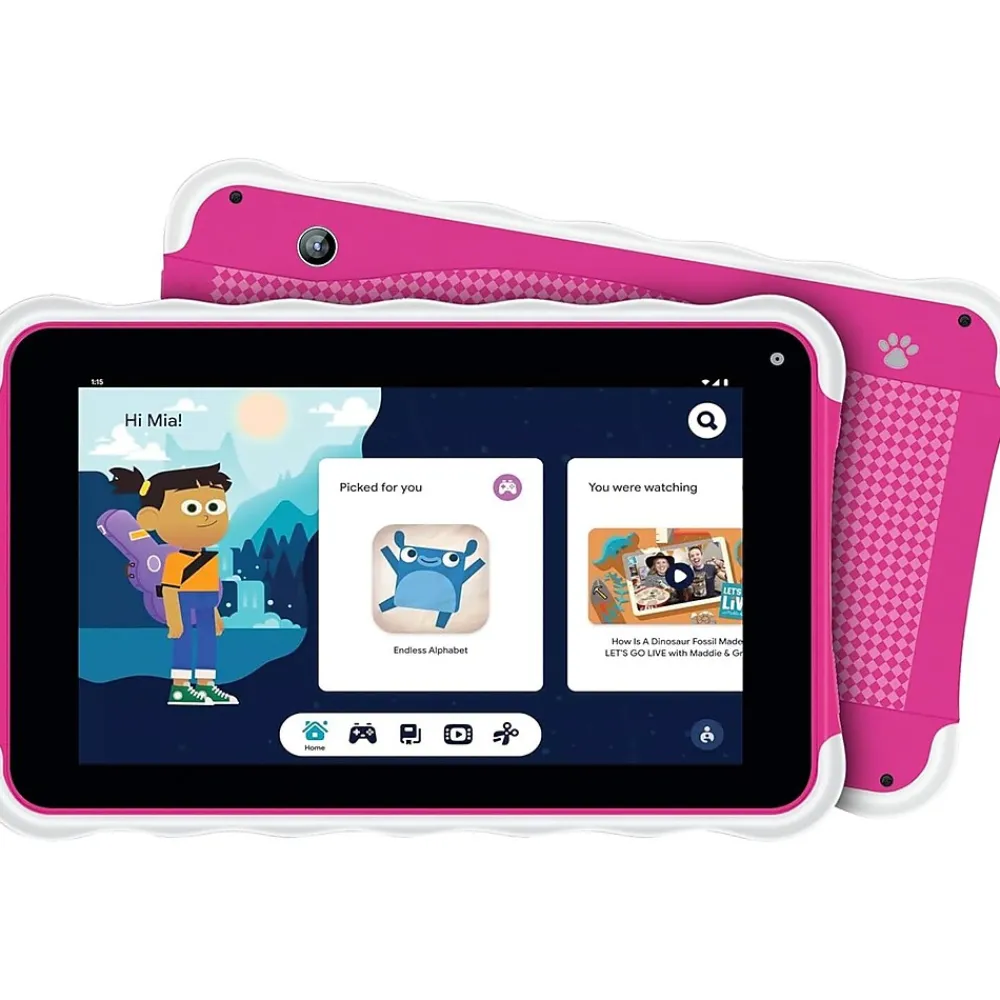Sonic7 Jr. 7" Kids Tablet, WiFi, 32GB Storage, Android 13, Pink (SC-779KT-PNK)<Supersonic