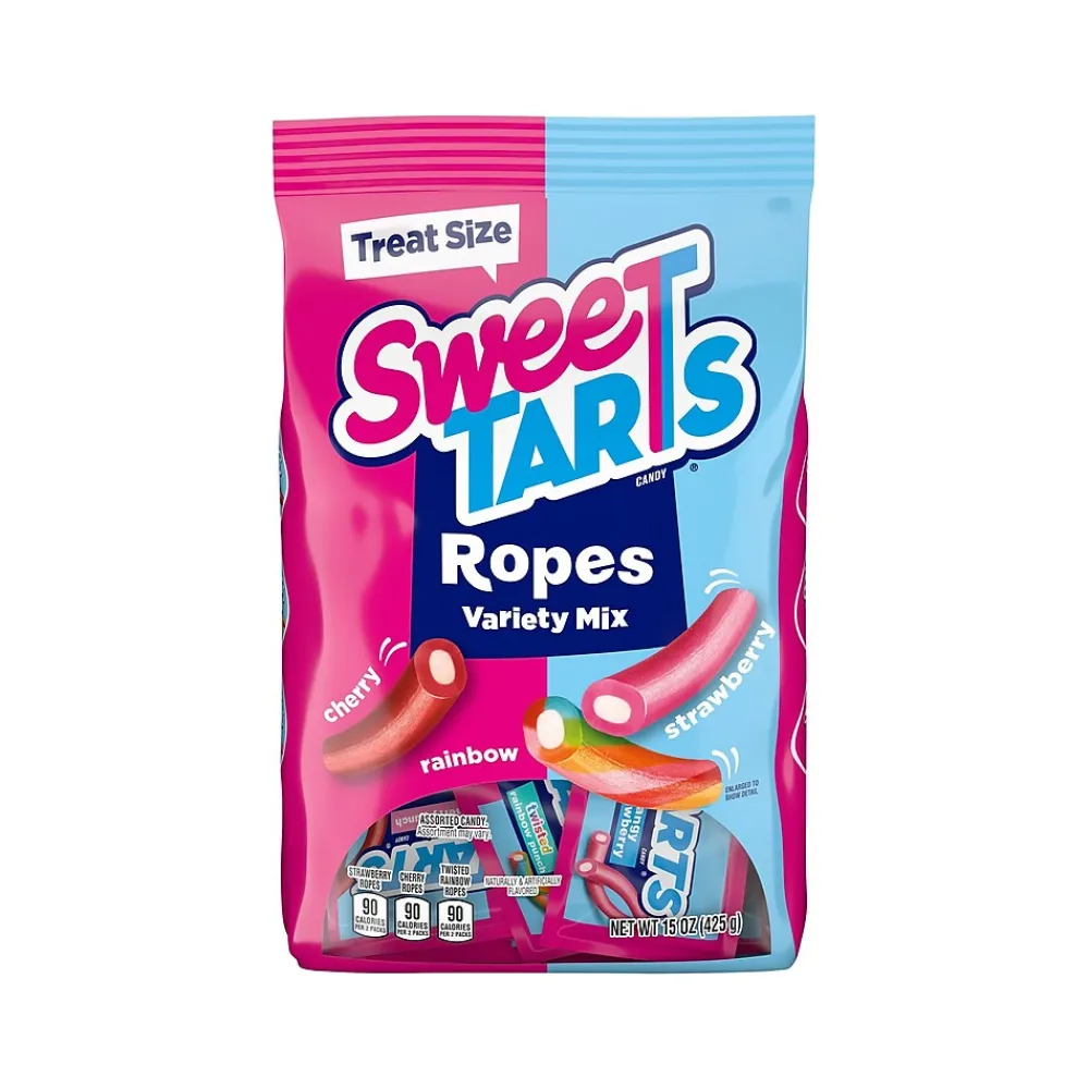 Sweetarts Treat Size Ropes Chewy Candy, Assorted Flavors, 15 oz. (08072)