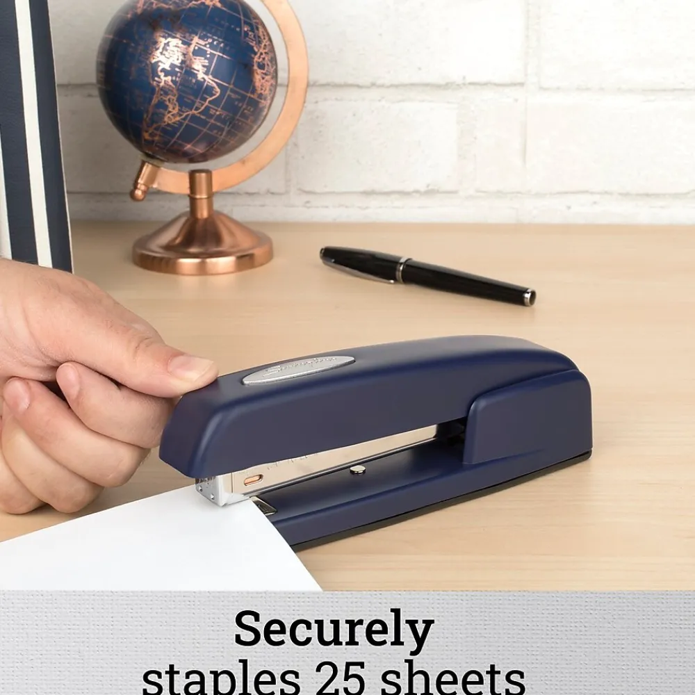 Staplers|Swingline 747 Business Desktop Stapler, 25-Sheet Capacity, Royal Blue (74729)