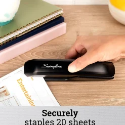 Staplers|Swingline Eco Friendly Desktop Stapler, 15-Sheet Capacity, Black (54501)