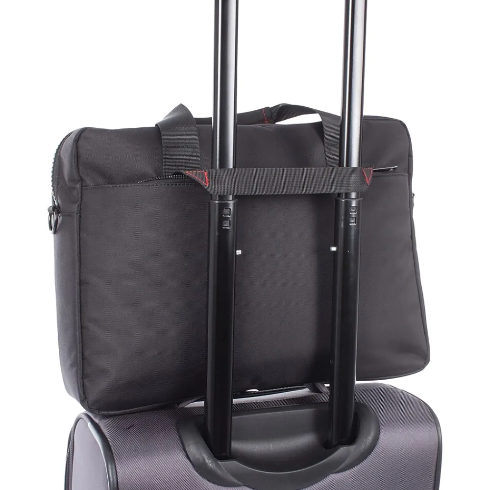 Stride Polyester Executive Briefcase, Black (EXB1020SMBK)<Swiss Mobility