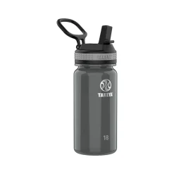 Takeya Tritan Plastic Water Bottle, 18 oz., Black/Royal, 2/Pack (51464)