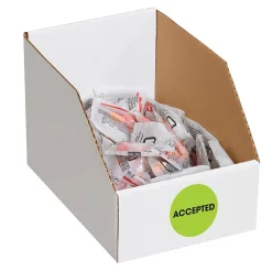 Labels|Tape Logic 2" Circle "Accepted" Label, Fluorescent Green, 500/Roll