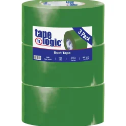 Outlet Tape Logic ™ 10 mil Duct Tape, 3" x 60 yds, Green, 3/Pack