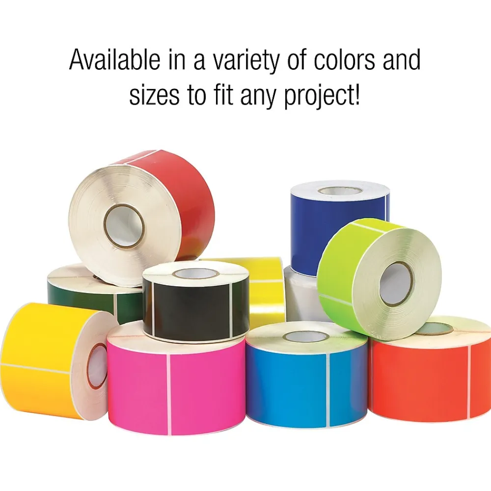 Labels|Tape Logic 4" x 3" Rectangle Inventory Label, Dark Blue, 500/Roll