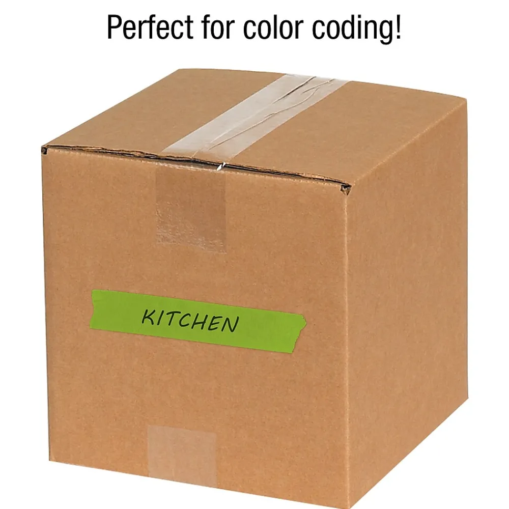 Tape Logic ™ 1/4" x 60 Yards Masking Tape, Light Green, 12 Rolls (T93100312PKA)