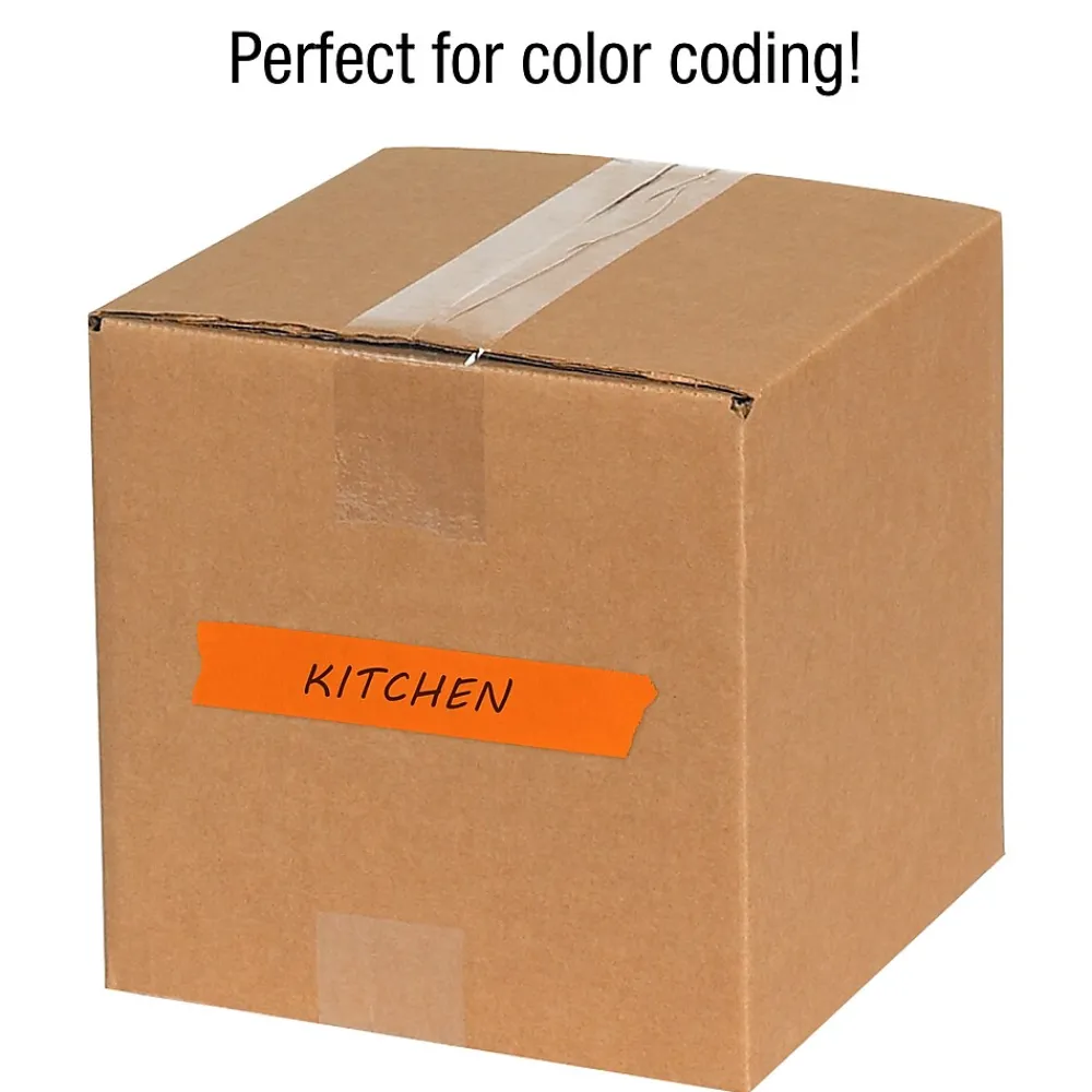 New Tape Logic ™ 1" x 60 Yards Masking Tape, Orange, 12 Rolls (T93500312PKD)