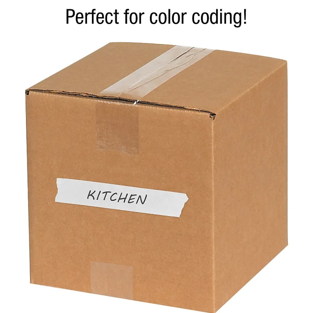 Best Tape Logic ® Colored Masking Tape, 4.9 Mil, 1/2" x 60 yds., White, 12/Case (T93300312PKW)