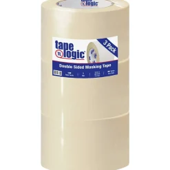 Outlet Tape Logic ® Double Sided Masking Tape, 7 Mil, 3" x 36 yds., Tan, 3/Case (T9581003PK)