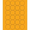 Labels|Tape Logic Fluorescent Circle Laser Labels, 1 2/3", Fluorescent Orange, 2400/Case (LL196OR)