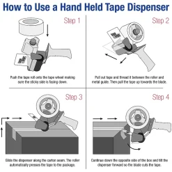 Hot SI Products Tape Logic Heavy-Duty Carton Sealing Tape Dispenser, 3" (TDHD3)