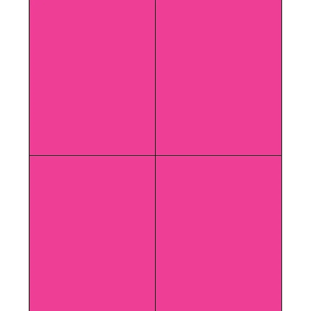 New Tape Logic ® Rectangle Laser Labels, 4 1/4" x 5 1/2", Fluorescent Pink, 400/Case (LL183PK)