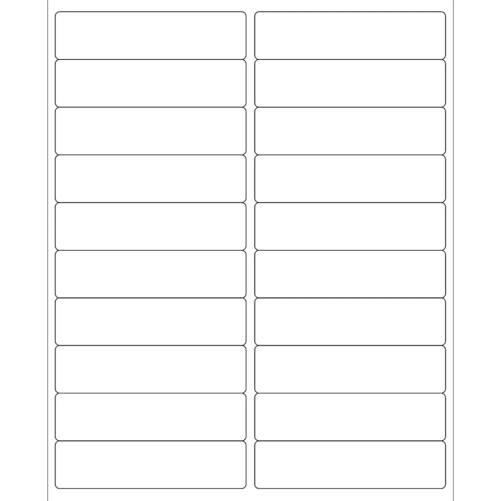 Online Tape Logic ® Removable Rectangle Laser Labels, 4" x 1", White, 2000/Case (LL264)
