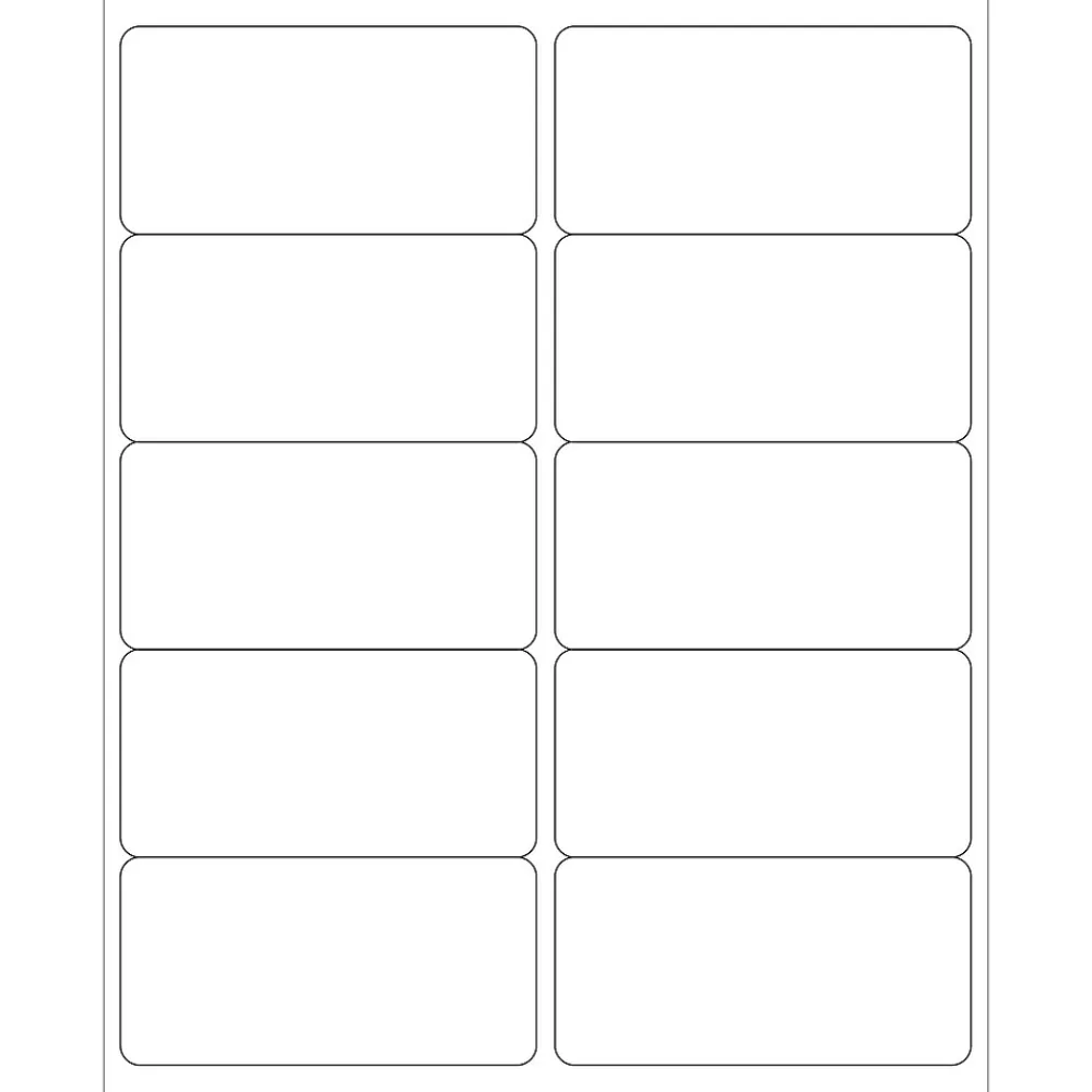 Discount Tape Logic ® Removable Rectangle Laser Labels, 4" x 2", White, 1000/Case (LL265)
