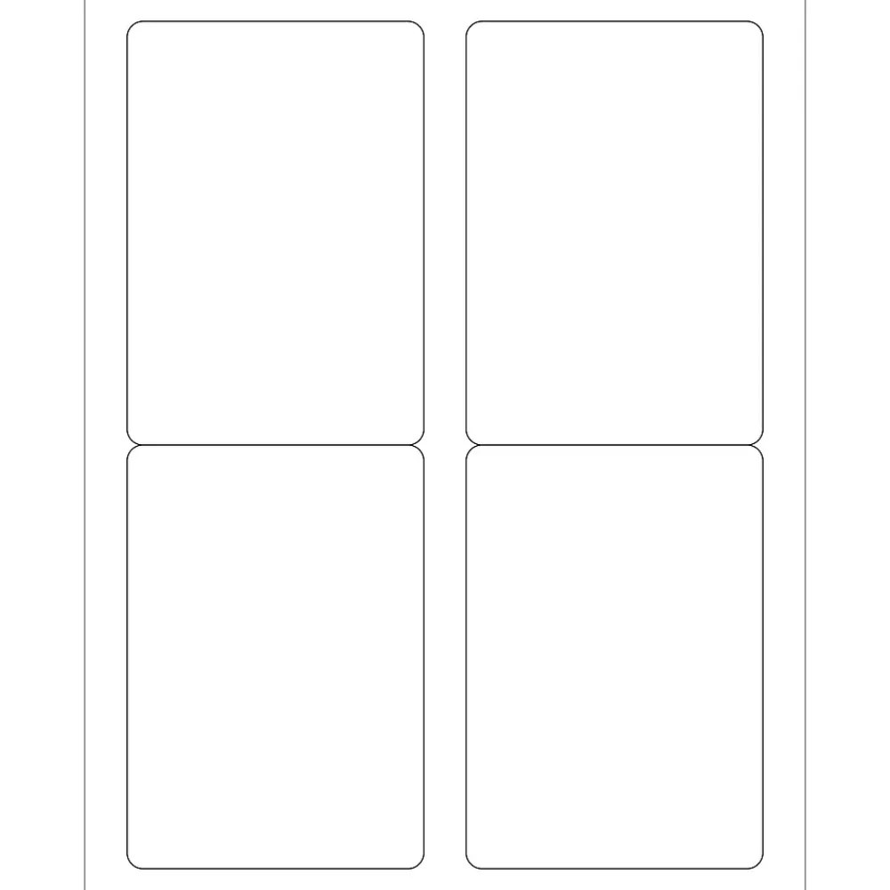 Discount Tape Logic ® Removable Rectangle Laser Labels, 3 1/2" x 5", White, 400/Case (LL263)