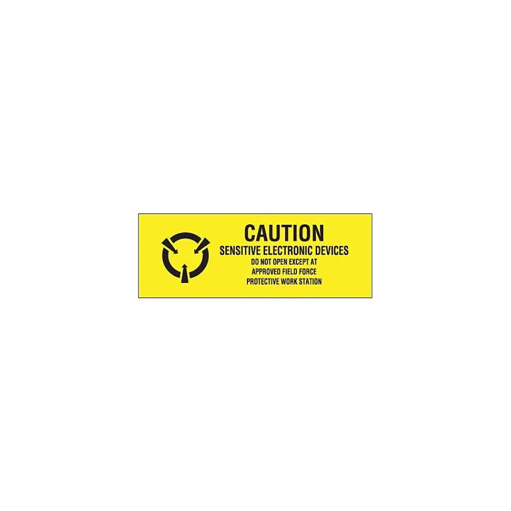 Best Tape Logic Sensitive Electronic Devices (Do Not Open Except At Approved Field) Label, 5/8" x 2", 500/Roll
