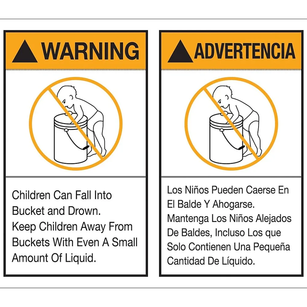 Labels|Tape Logic ™ Warning/Advertencia Regulated Label, 5" x 6", 500/Roll