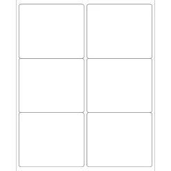 Tape Logic ® Weather-Resistant Laser Labels, 4" x 3 1/3", White, 600/Case (LL253WR)