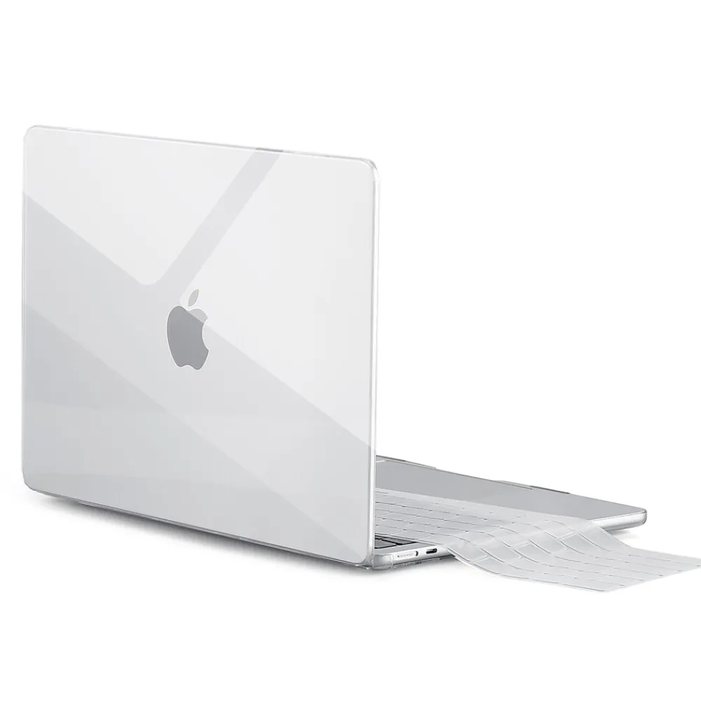 Hard-Shell Laptop Sleeve with Keyboard Cover, Crystal Clear, (TP-CYC-K-MA13M2)<TechProtectus Clearance