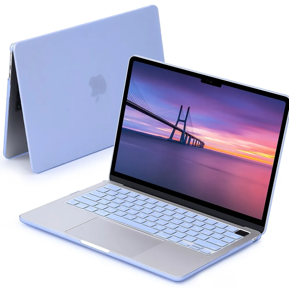 Hard-Shell Laptop Sleeve with Keyboard Cover, Serenity Blue, (TP-SB-K-MA13M2)<TechProtectus New