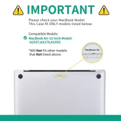 Laptop Case with Keyboard Cover and Screen Protector, Black, Plastic (TP-BK-K-MA13M1)<TechProtectus Discount